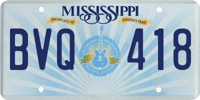 MS license plate BVQ418