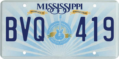 MS license plate BVQ419