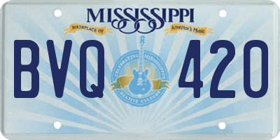 MS license plate BVQ420