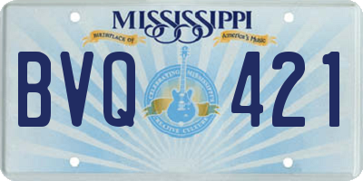 MS license plate BVQ421