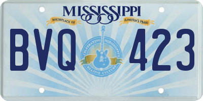 MS license plate BVQ423