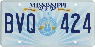 MS license plate BVQ424