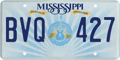 MS license plate BVQ427