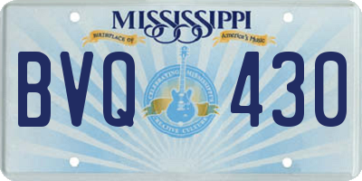 MS license plate BVQ430