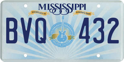 MS license plate BVQ432
