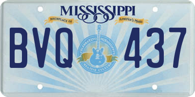 MS license plate BVQ437