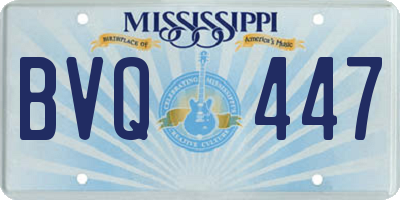 MS license plate BVQ447