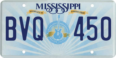 MS license plate BVQ450