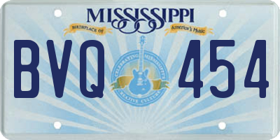 MS license plate BVQ454