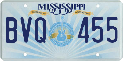 MS license plate BVQ455