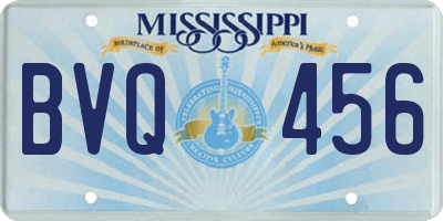 MS license plate BVQ456