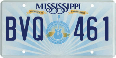 MS license plate BVQ461