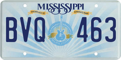 MS license plate BVQ463