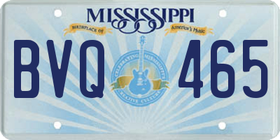 MS license plate BVQ465
