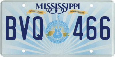 MS license plate BVQ466