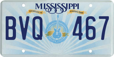 MS license plate BVQ467