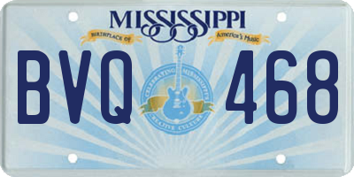 MS license plate BVQ468