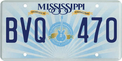 MS license plate BVQ470