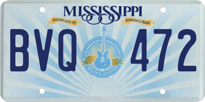 MS license plate BVQ472