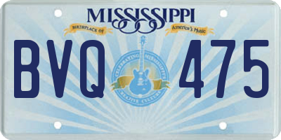 MS license plate BVQ475
