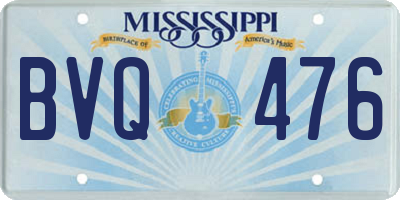 MS license plate BVQ476