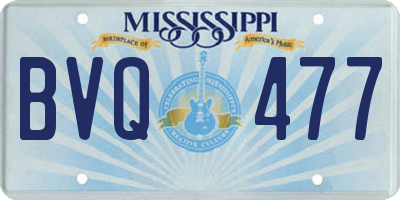 MS license plate BVQ477
