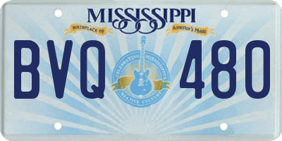MS license plate BVQ480