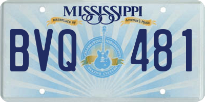 MS license plate BVQ481