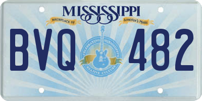 MS license plate BVQ482