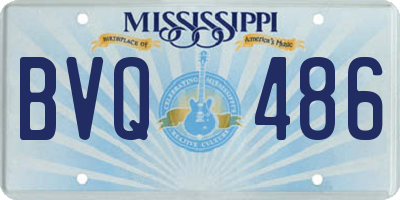 MS license plate BVQ486