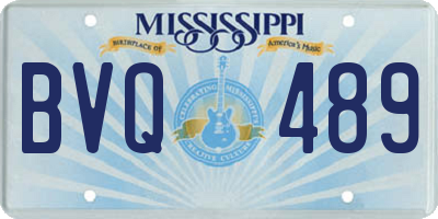 MS license plate BVQ489