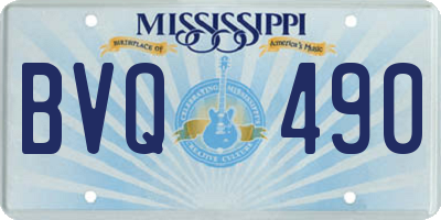 MS license plate BVQ490