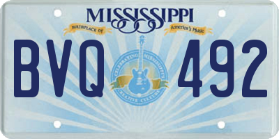 MS license plate BVQ492
