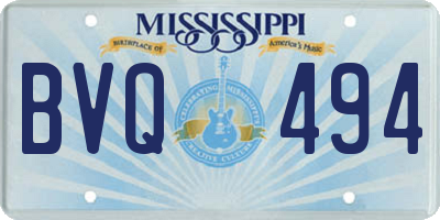 MS license plate BVQ494