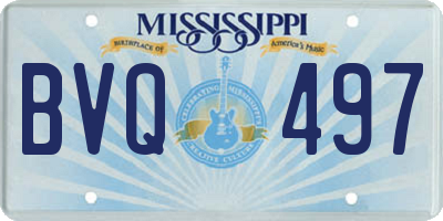 MS license plate BVQ497