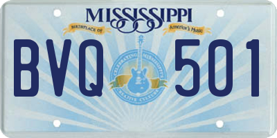 MS license plate BVQ501