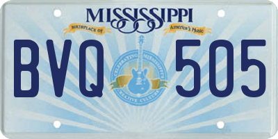 MS license plate BVQ505