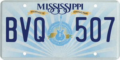 MS license plate BVQ507
