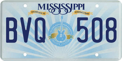 MS license plate BVQ508