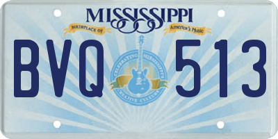 MS license plate BVQ513