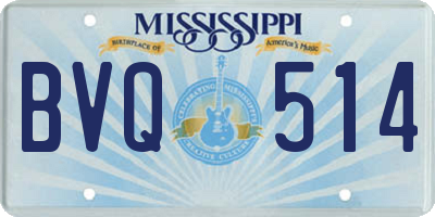 MS license plate BVQ514