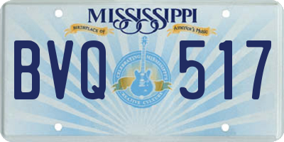 MS license plate BVQ517