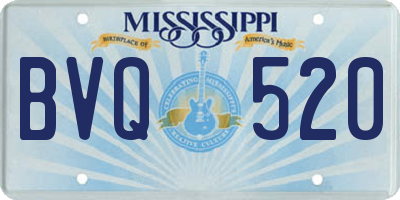 MS license plate BVQ520