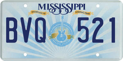 MS license plate BVQ521