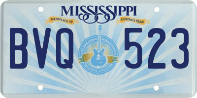 MS license plate BVQ523