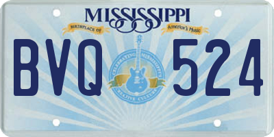 MS license plate BVQ524