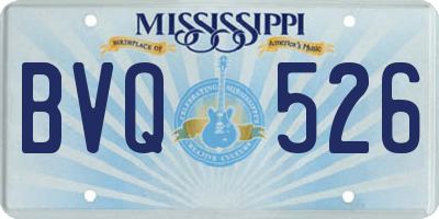 MS license plate BVQ526