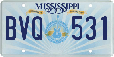 MS license plate BVQ531