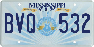 MS license plate BVQ532