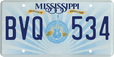 MS license plate BVQ534